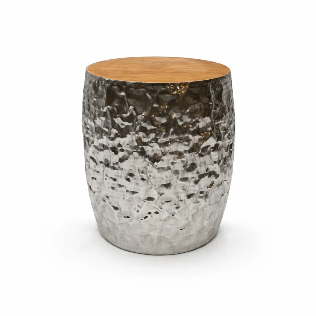Round Iron Stool by Murakabi Craft