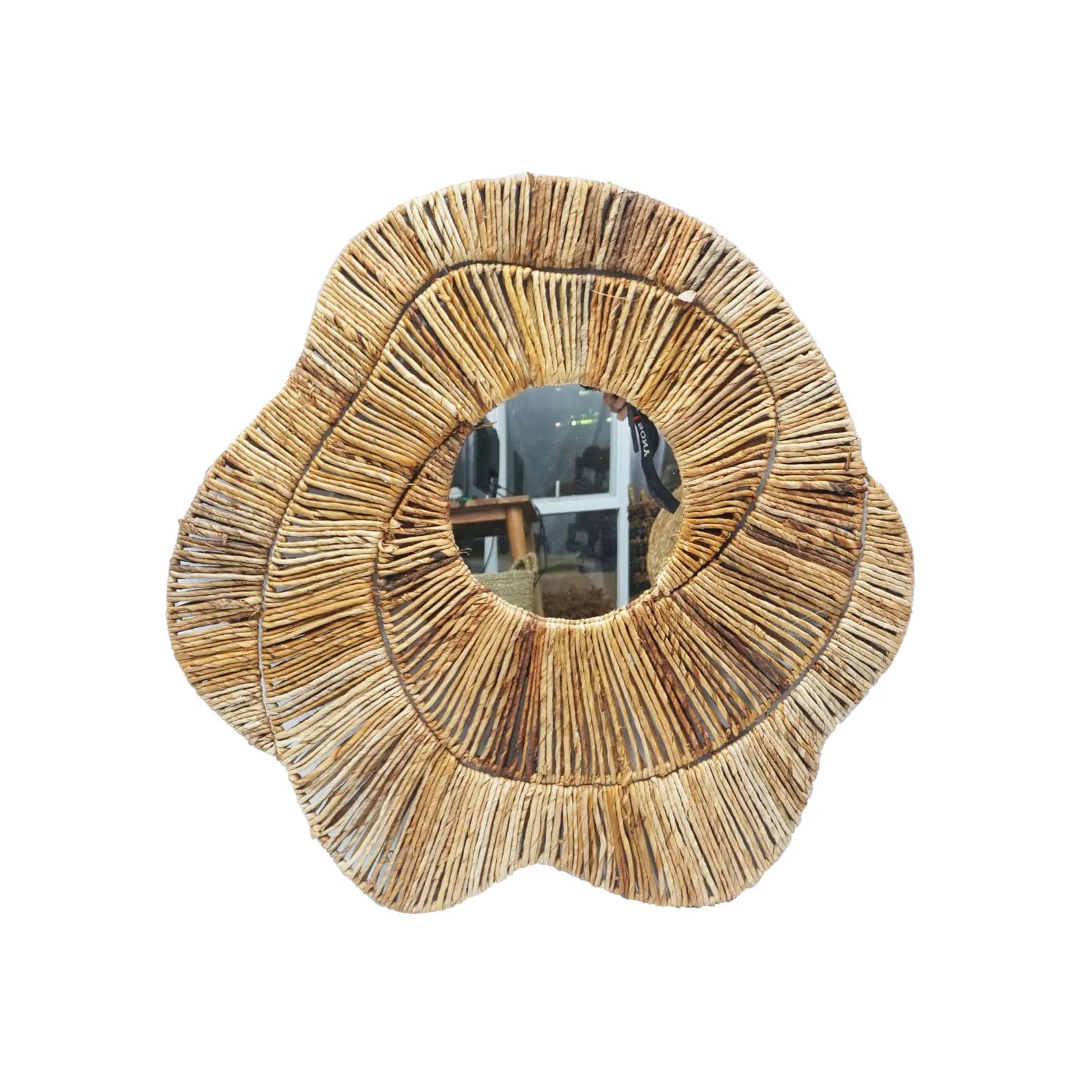 Scalloped Round Mirror by Murakabi Craft