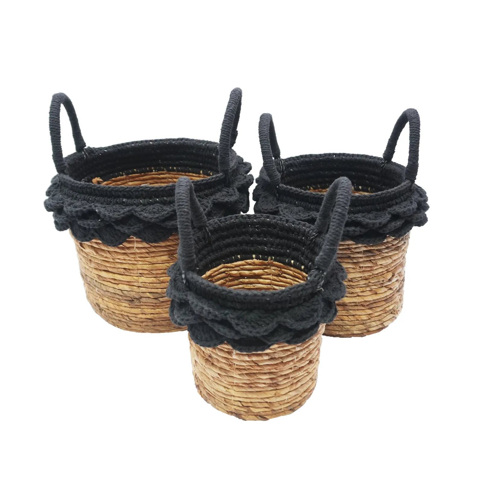 Black Crown Basket by Murakabi Craft