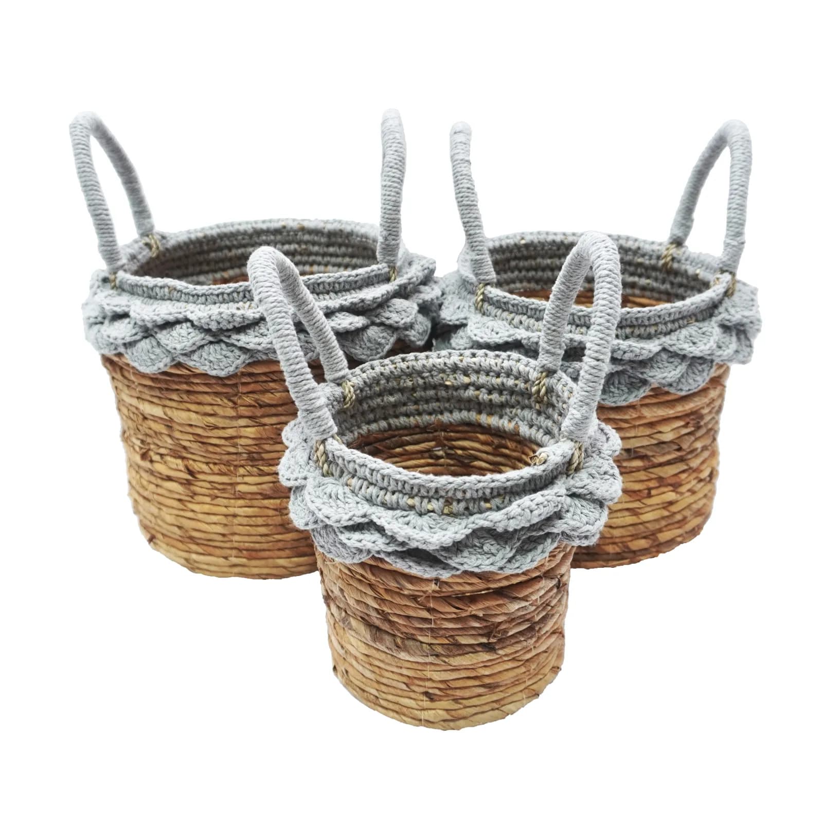 Gray Crown Basket by Murakabi Craft
