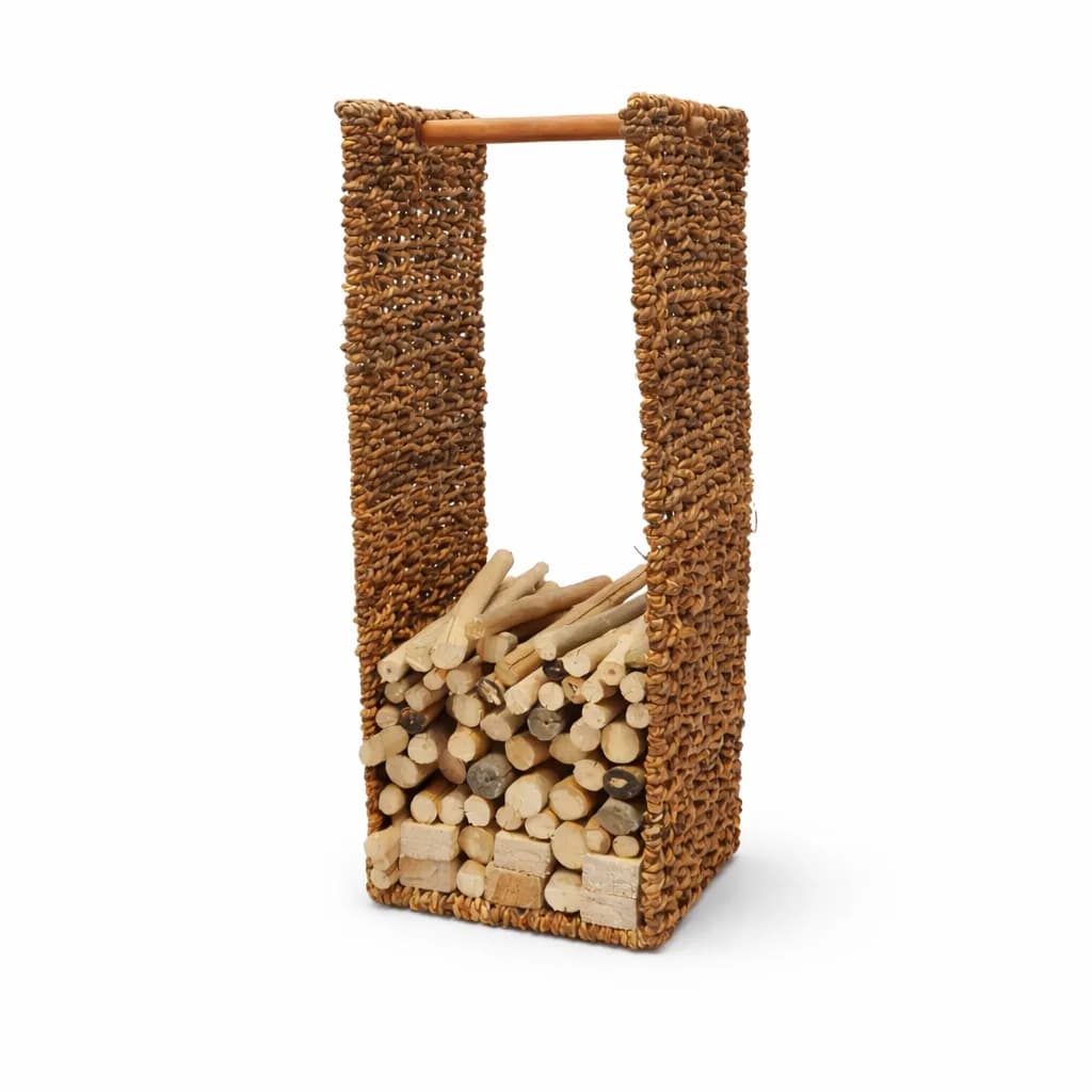 Tall Firewood Basket by Murakabi Craft